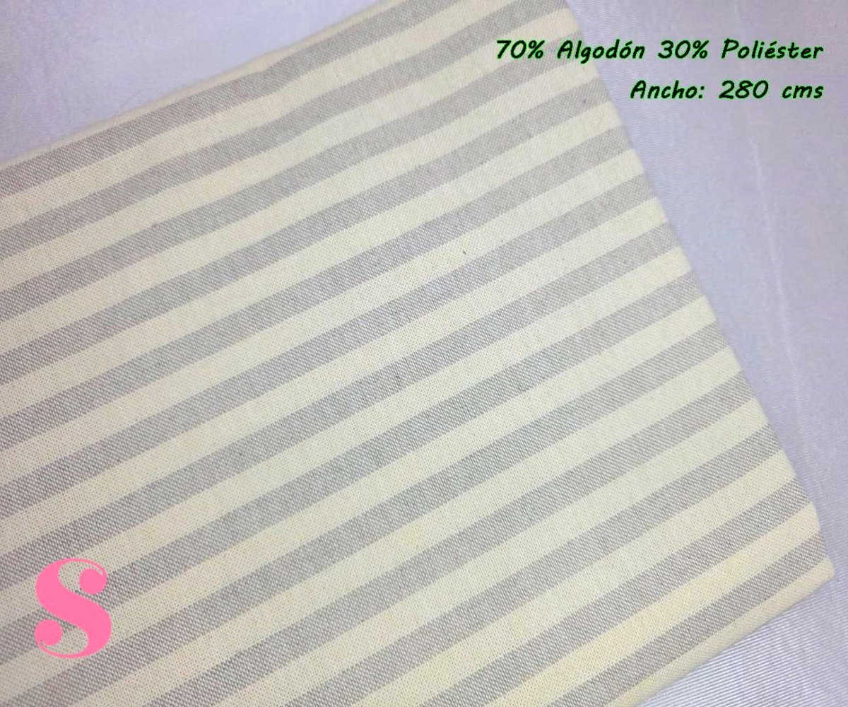 Canvas Rustic Rayas Vainilla 1662