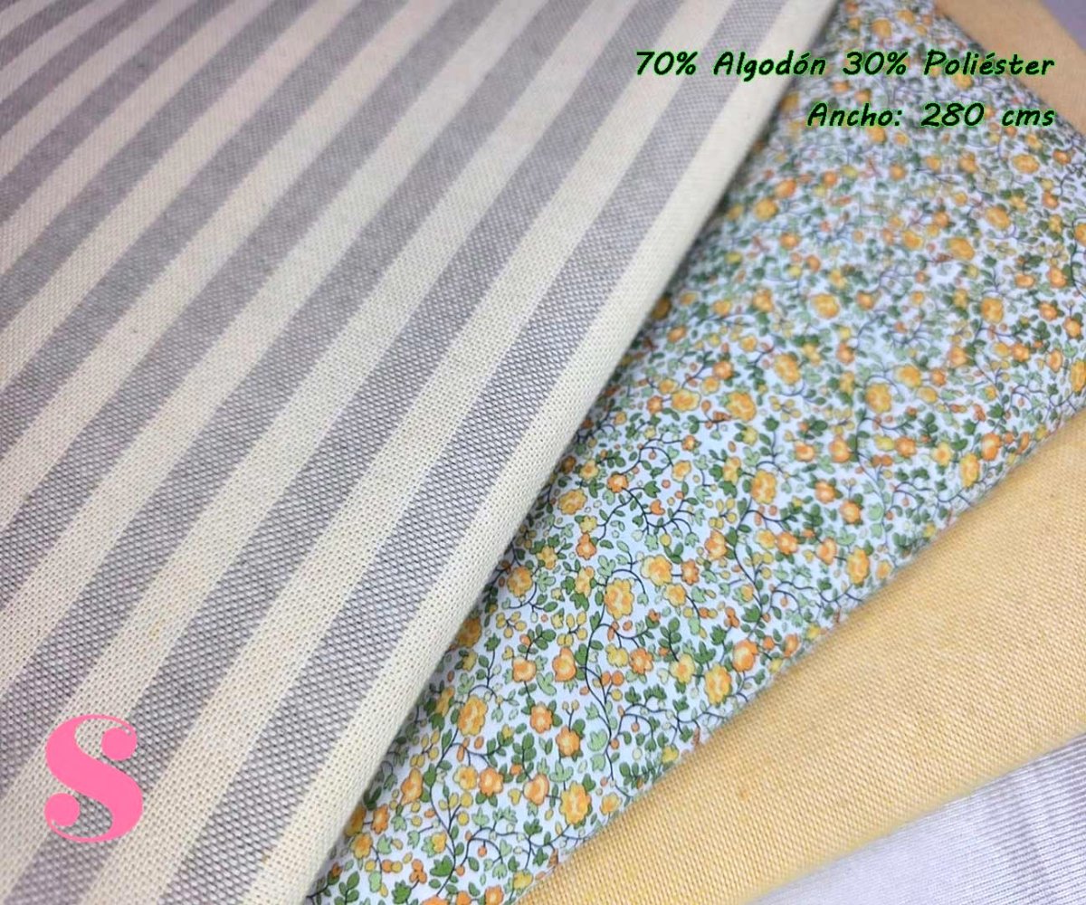 Canvas Rustic Rayas Vainilla 1662 - Imagen 3