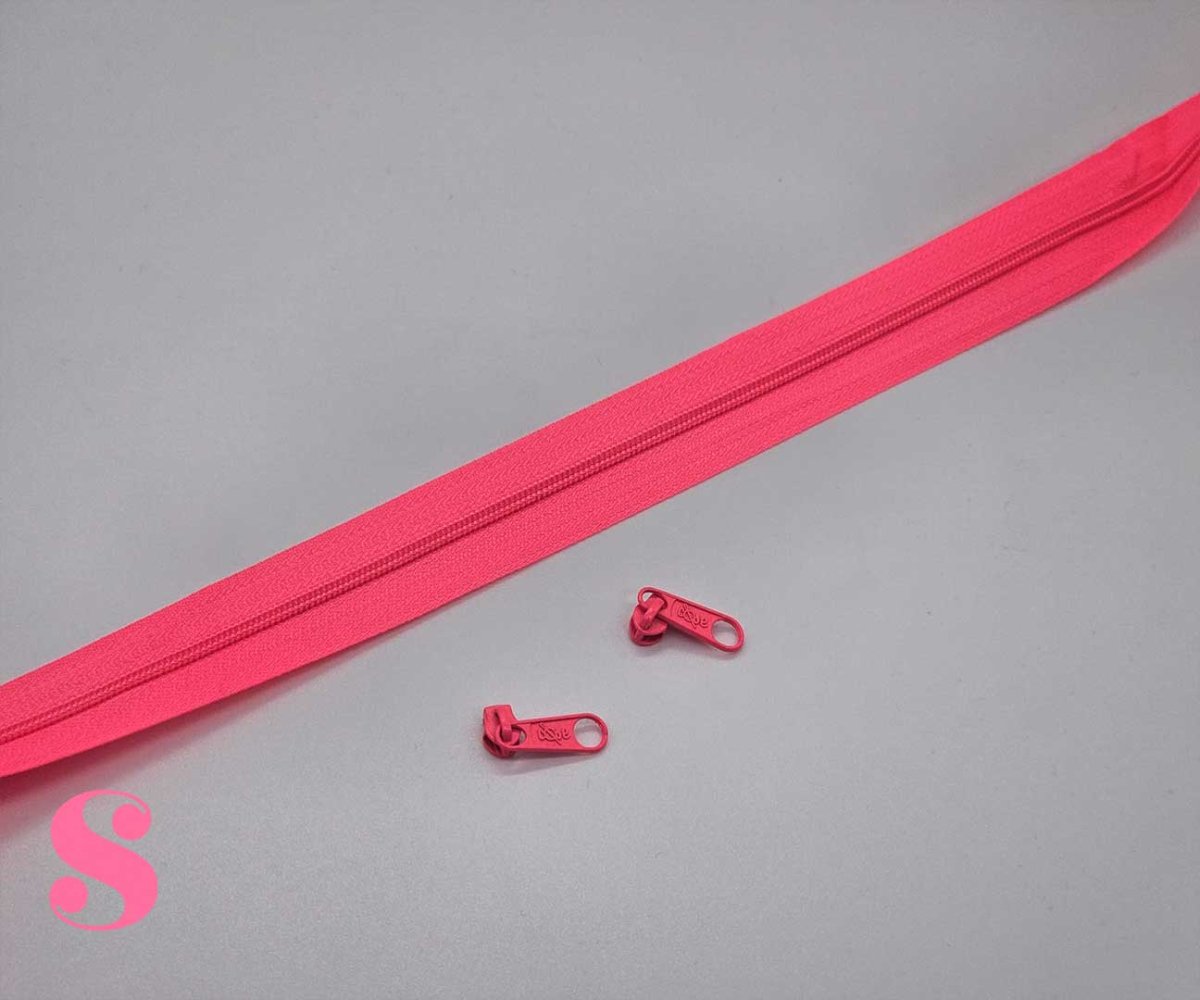 10 Metros Cremallera Continua Espiral Nº3 Fucsia Fluor - Imagen 3