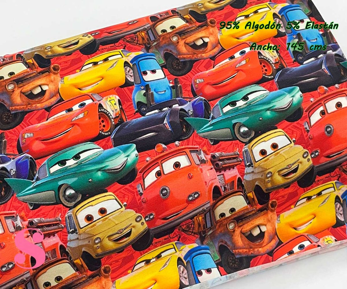 0101 Punto Camiseta Jersey Estampado Cars