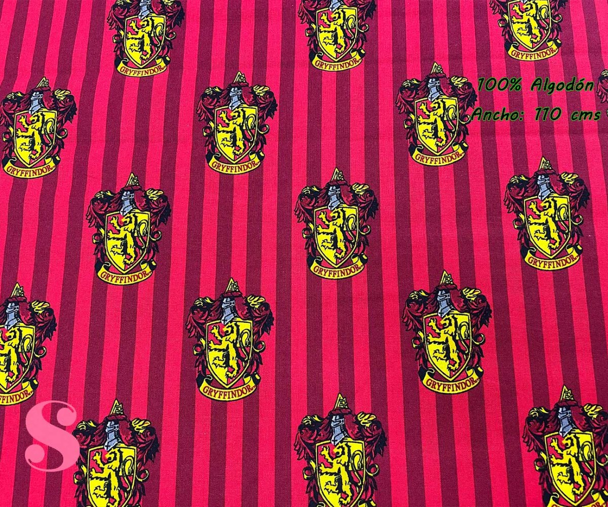 734 Tejido Estampado Patch Americano Harry Potter Casa Gryffindor - Imagen 3